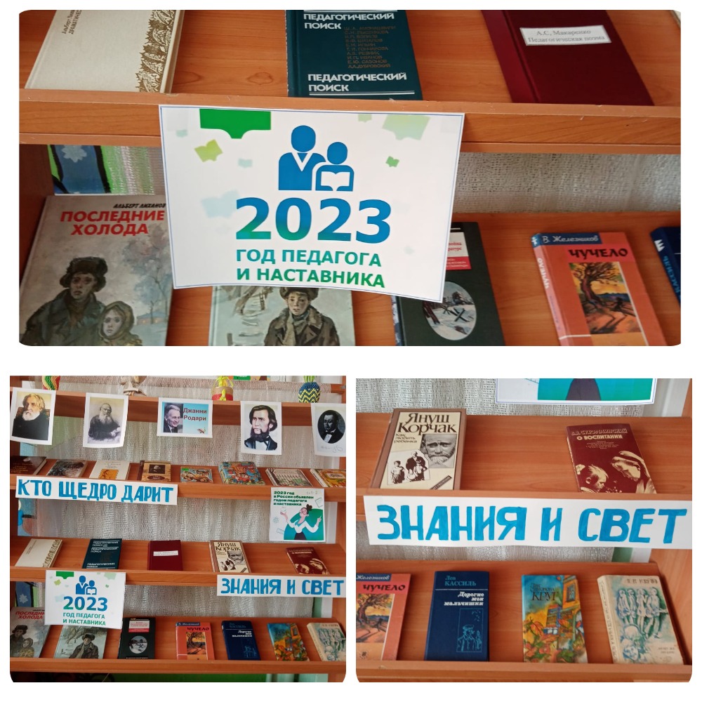 Книжная выставка «2023 – Год педагога и наставника»..